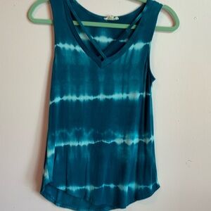 Ultra Flirt Blue Tie-Dye Tank Top